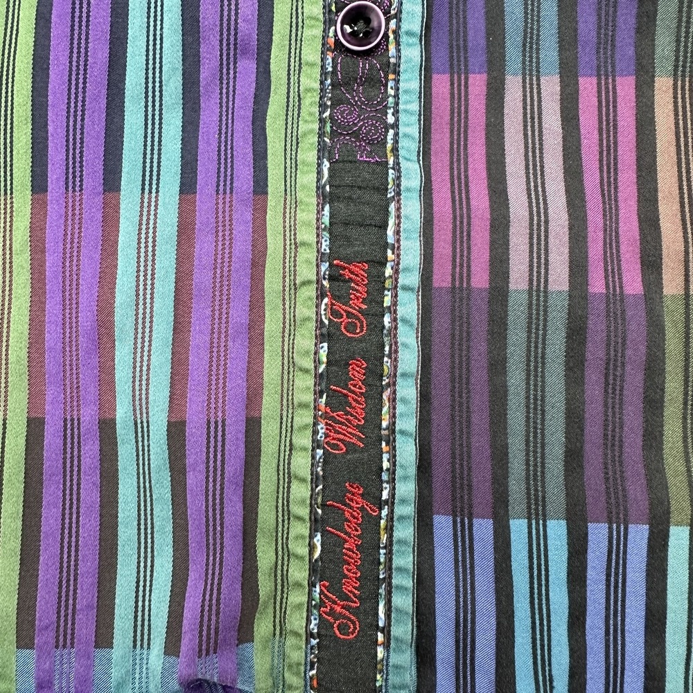 Robert Graham Shirt Mens Medium Classic Fit Striped Unique Dress Casual Button U - Picture 10 of 15